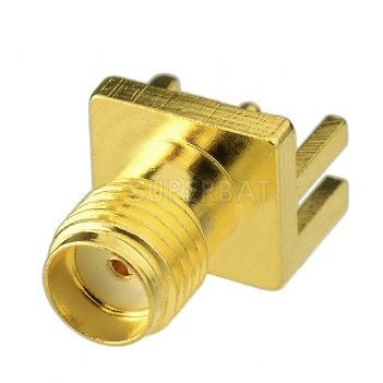 SMA Jack Female Edge Mounted Straight PCB Connector for 0.062 inch End Launch