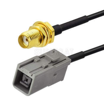 Superbat GT5 Female to SMA Female Bulkhead RG174 30cm GPS Pigtail Coax Cable for GPS Antenna