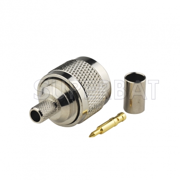 N Type Male Crimp Connector for LMR200 Coaxial Cable