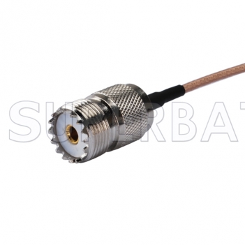 RF coaxial UHF Female SO239 to SMA Male Coax Connector Jumper RG316 Extension Cable-Ham Radio Antenna Wire for Baofeng Wouxun Kenwood Icom Yaesu