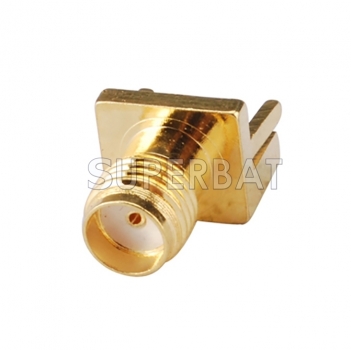 SMA Jack Female Edge Mounted Straight PCB Connector for .037 inch End Launch