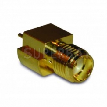 Superbat SMA Female Jack Straight Round Post Contact PCB End Launch Gold plating