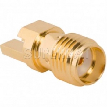 SMA Female Jack Straight Slide-On Round Flange for .068 inch PCB End Launch