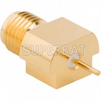Superbat SMA Female Jack Straight PCB End Launch Round Post Contact