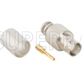 Superbat BNC Female Jack Straight Crimp Connector 75 Ohm for RG-59 Coaxial Cable