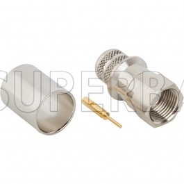 F Type Plug Male Crimp Coaxial Connector 75 Ohm for RG11