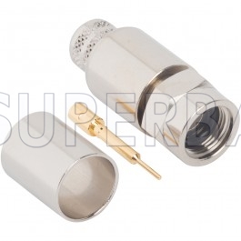 F Type Plug Male Crimp Coaxial Connector 50 Ohm for LMR400