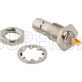 SMB Jack (male pin) Solder Cup Bulkhead Coaxial Connector 50 Ohm