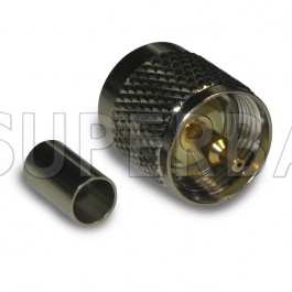 Superbat 50 Ohm UHF Straight Crimp Plug Connector for RG-59 Coaxial Cable