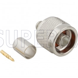 Superbat 50 Ohm N Type Striaght Plug Male Crimp Connector for LMR-300 Coaxial Cable