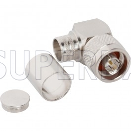N Type Right Angle Crimp Plug  Connector for LMR-600 Cable