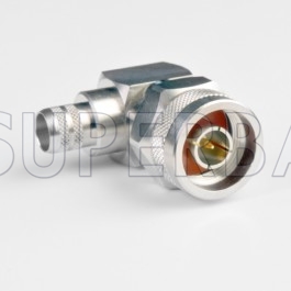 N Type Right Angle Crimp Plug  Connector for LMR-400 Cable