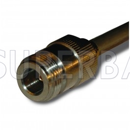 Superbat N Type Straight Solder Jack Connector for .141 Semi-Rigid Cable