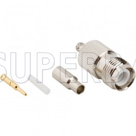TNC Jack (male pin) Crimp Reverse Polarized Connector 50 Ohm for RG-316 RG-174