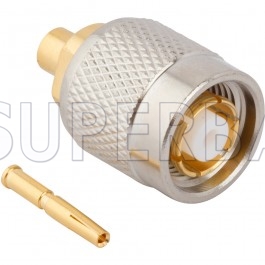 TNC Plug (female socket) Solder Straight Reverse Polarized Connector 50 Ohm for 0.141" Semi-Rigid Cable