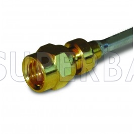 Superbat SMC Straight Solder Plug Connector for .085 Semi-Rigid Coax Cable