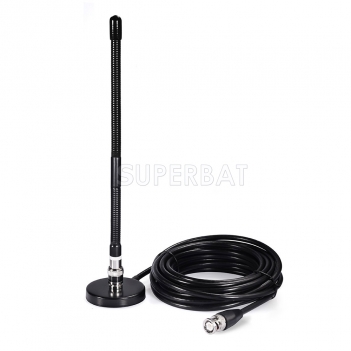 Superbat BNC Male 27MHz Ham Radio Antenna with Magnetic Base Adapter 9.84Ft Extension Cable BNC Connector for ICOM IC-V8 IC-V80 IC-V80E IC-V82 IC-V85
