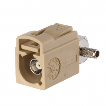 Superbat Beige Fakra Code I Female Right Angle Crimp Connector for RG316 RG174 Cable