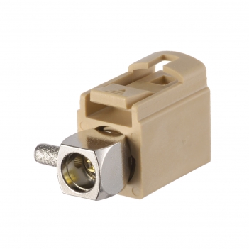 Superbat Beige Fakra Code I Female Right Angle Crimp Connector for RG316 RG174 Cable