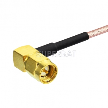 MMCX Right Angle Plug to SMA Right Angle Plug RG316 30cm