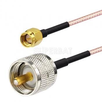 SMA Straight Plug to UHF Straight Plug RG316 15cm