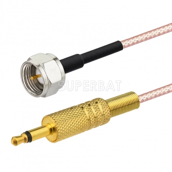 F Straight Plug to 3.5mm Straight Plug RG179 300cm