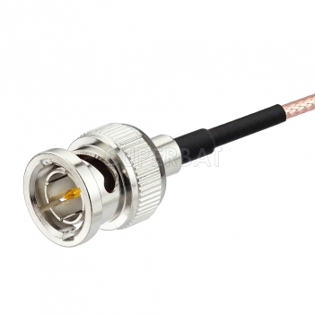 BNC-75 Straight Plug to MCX-75 Right Angle Plug RG179 15cm
