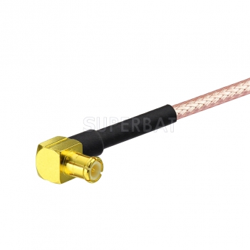 MCX Right Angle Plug to SMA BulkHead Jack with O-ring RG316 30cm