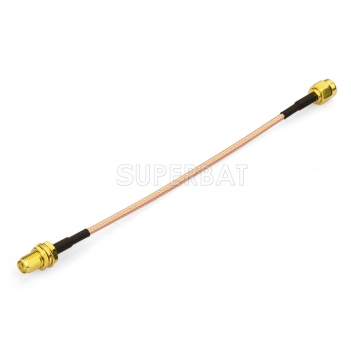 SMA BulkHead Jack to SMA Straight Plug RG316 15cm