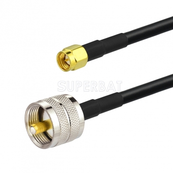 SMA Straight Plug to UHF Straight Plug LMR195 200cm