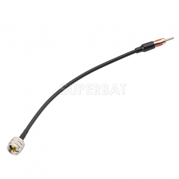 PL259 UHF male to AM/FM Motorola male Connector - Car Radio Antenna Aerial RG58 Cable Extension Lead 12"
