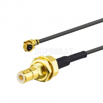 SMB to uFL/u.FL/IPX/IPEX RF Adapter Cable SMB bulkhead male jack with fixing nut OD 1.13 extension pigtail cable