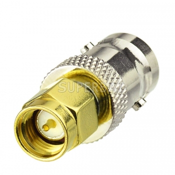 RF Coaxial Coax Handheld Radio Antenna Adapter BNC Female to SMA Male straight Connector