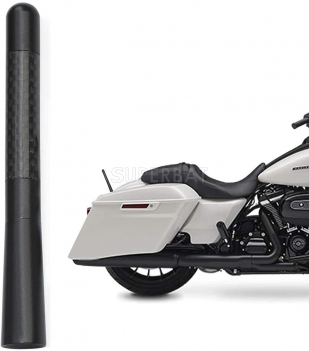 Bingfu 4.7" 12CM Motorcycle Carbon Fiber Antenna Mast For Touring Street Glide Road Glide