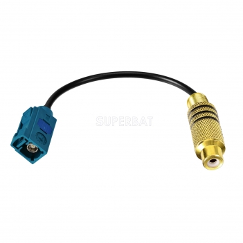 15CM RCA Female Jack To Fakra-Z Female Jack RG174 Cable Antenna Extension 50Ω