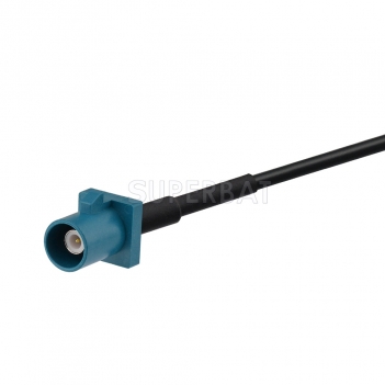 Fakra Z plug to Right angle SMB plug Female Car GPS Antenna Extension Cable using RG174 10cm