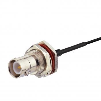 IP65 RP BNC jack with rubber O ring to UFL 1.37 mini PIGTAL coaxial cable