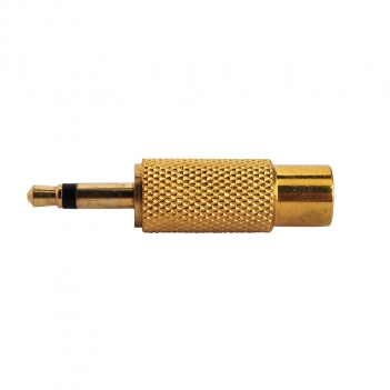 Goldplated 3.5mm male mono plug to RCA Female audio RF Adapter