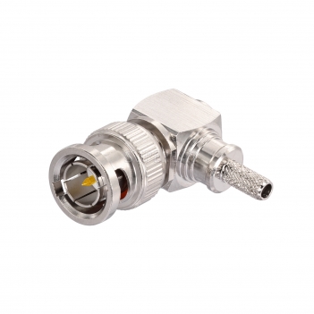 75Ohm BNC Male Plug Right Angle Connector for Belden 1855A Cable
