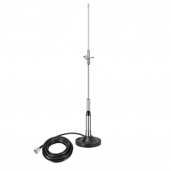 Mobile Ham Radio High Gain Antenna with Ground Planes Dual Band VHF UHF 136-174MHz 400-470MHz Amateur Radio Anti-Rust Antennas with Magnetic Base 16.4ft 5m Cable for Car Truck Two Way Radio Marine VHF Radio