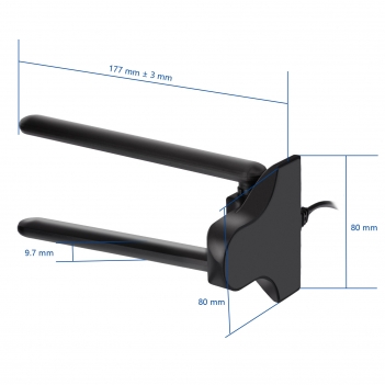 WiFi 6E Antenna Tri-Band 2.4GHz 5GHz 6GHz Magnetic Base WiFi Antennae, RP-SMA Connector for PC Desktop Computer Motherboard PCIe Bluetooth WiFi 6E Card Wireless Router