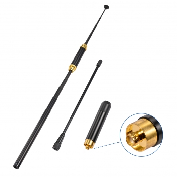 Dual Band VHF UHF Antenna Amateur Radio Antenna Telescopic SMA Female 5.5 dBi 136-174/400-470 MHz for Baofeng UV-5R UV-82 Kenwood Quansheng Wouxun Ham Radio Walkie Talkie Rad