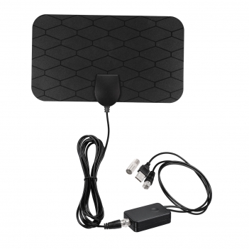 Indoor TV Aerial Digital HDTV Antenna with 3 Meter Extension Cable Freeview TV Aerial for Digital HDTV Smart TV Support 1080p VHF UHF Television Local Channels