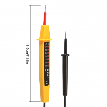 6V~380 V Electric Circuit Tester 8 in 1 AC/DC Voltage Detection Two Pole Probe Pen Continuity Detector Pen Meters Tester