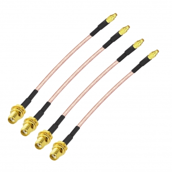 SMA to MMCX Coax Cable MMCX Male to SMA Female Adapter Extension Cable 10CM for Wi-Fi Routers FPV Drones Multicopter Antennas GPS Analyzer etc.4-Pack