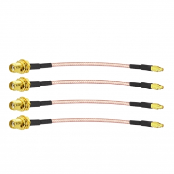 SMA to MMCX Coax Cable MMCX Male to SMA Female Adapter Extension Cable 10CM for Wi-Fi Routers FPV Drones Multicopter Antennas GPS Analyzer etc.4-Pack