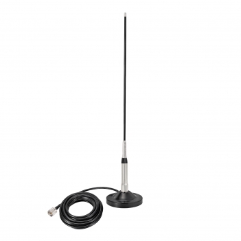 High Gain Mobile Ham Radio Fiberglass Antenna Car Truck Amateur Two Way Radio Dual Band VHF UHF 136-174 MHz 400-470MHz Anti-Rust Antennas with Magnetic Base 16.4ft Cable