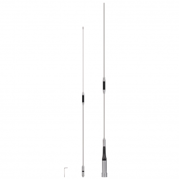 High Gain 62inch Mobile Ham Radio Antenna VHF UHF Dual Band 144 430MHz Lip Mount Anti-Rust Antennas PL259 Male 16.5Ft RG58 Cable Vehicle Car Truck Amateur Radio Two Way Radio Antennae