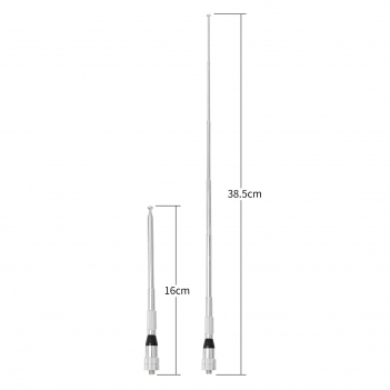 Dual Band VHF UHF Ham Radio Antenna Handheld Amateur 136-174 400-470 MHz 5 Section Telescopic High Gain Antennas for Kenwood Wouxun Baofeng BF-F8HP UV-5R UV-82 BF-888S