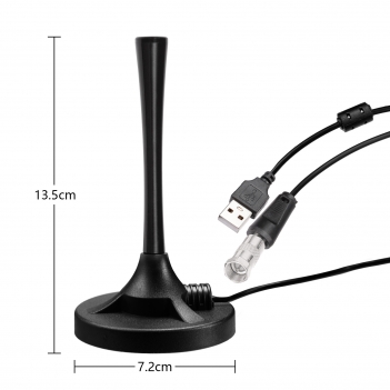 HD Digital TV Antenna Indoor HDTV Antennae with Magnetic Base 16 feet Coax Cable